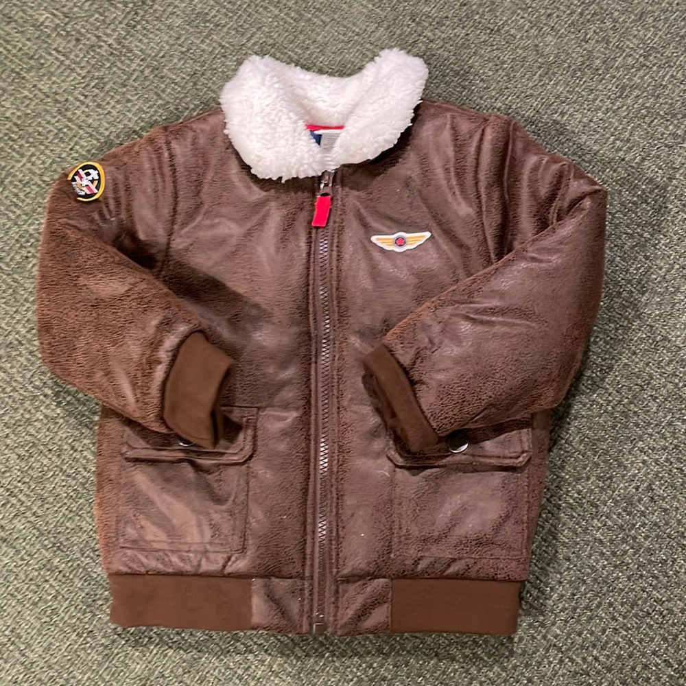 Little Me Brown Aviator Jacket (sz 3T)